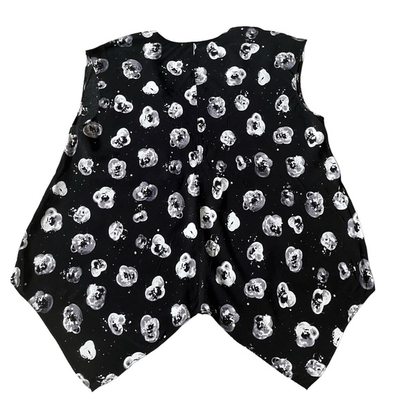 RACHEL RACHEL ROY BLACK AND WHITE PRINTED TRAPEZE TOP L - Picture 7 of 8